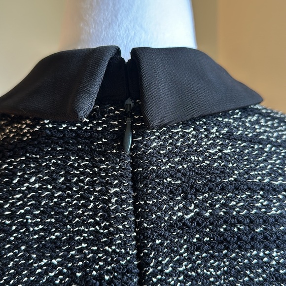 NWT - Maison Jules - Peter Pan Collar Black Dress - Tweed-like material - M - Picture 8 of 13